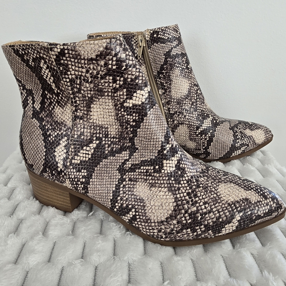 Snakeskin Ankle Boots